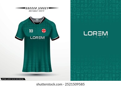 jersey pattern design, illustration, textile background for sports t-shirt, football jersey shirt for football.