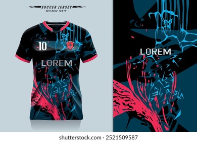 jersey pattern design, illustration, textile background for sports t-shirt, football jersey shirt for football.