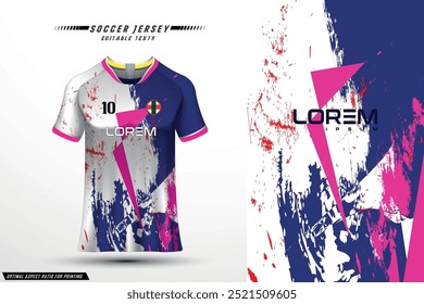 Diseño de patrón de jersey, ilustración, fondo textil para camiseta deportiva, camiseta de jersey de fútbol para fútbol.