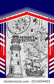Jerseymuster auf Sporthintergrund