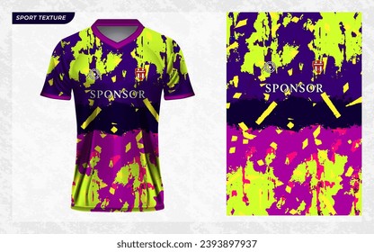 jersey pattern texture neon color with 3D mockup vector illustration for sublimation print