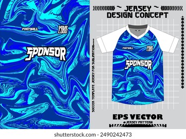 Jersey pattern, Tshirt abstract texture background for extreme sports jersey, racing, soccer, gaming, motocross, cycling, volley, front mockup with cmyk color palette ready to print