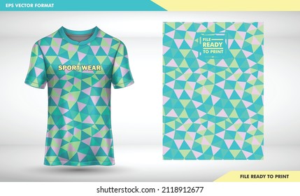 Jersey Pattren Design, Pastel Color,  light color, T-shirt sport design front and back ,Vector football and running t-shirt creative fashion design template.