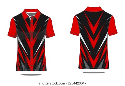 jersey polo uniform template vector
