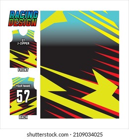 jersey printing and sublime design for racing sports. colorful abstract design illustration for sports team
