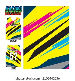 jersey printing and sublime pattern design illustration for racing sport