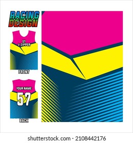 jersey printing and sublime pattern design illustration for racing sport