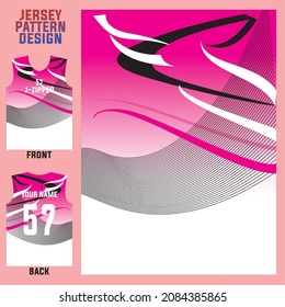 jersey printing t-shirt vector pattern for soccer, badminton, volleyball, basketball, cycling, etc