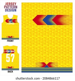 jersey printing t-shirt vector pattern for soccer, badminton, volleyball, basketball, cycling, etc