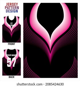 jersey printing t-shirt vector pattern for soccer, badminton, volleyball, basketball, cycling, etc