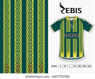 Jersey Rebis Apparel, outdoor sports design, jersey, football, futsal, running, exercise, grain pattern, classic style, kalimatan 
