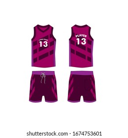 jersey for running and basketball tank top design template, Sport jersey mockup. uniform front and back view.