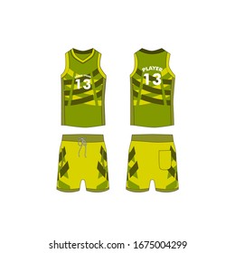 jersey for running and basketball tank top design template, Sport jersey mockup. uniform front and back view.