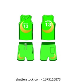 jersey for running and basketball tank top design template, Sport jersey mockup. uniform front and back view.