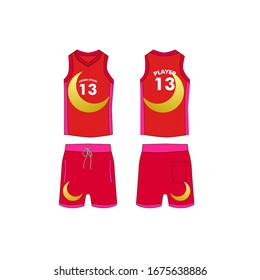 jersey for running and basketball tank top design template, Sport jersey mockup. uniform front and back view.