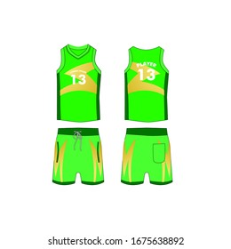 jersey for running and basketball tank top design template, Sport jersey mockup. uniform front and back view.