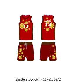 jersey for running and basketball tank top design template, Sport jersey mockup. uniform front and back view.