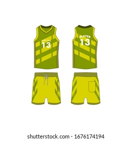 jersey for running and basketball tank top design template, Sport jersey mockup. uniform front and back view.