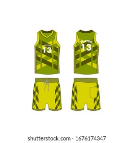 jersey for running and basketball tank top design template, Sport jersey mockup. uniform front and back view.