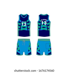 jersey for running and basketball tank top design template, Sport jersey mockup. uniform front and back view.