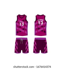 jersey for running and basketball tank top design template, Sport jersey mockup. uniform front and back view.