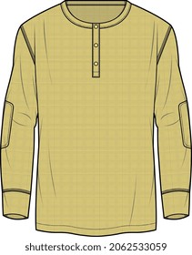 JERSEY SHIRT ROUND NECK WITH FULL SLEEVE VECTOR ILLUSTRATION