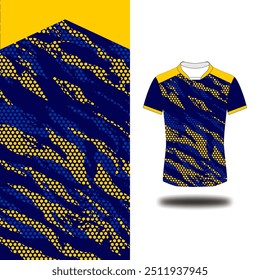 Patrón del ejército del deporte del jersey con el fondo hexagonal del diseño