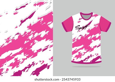 jersey sport mock up a pink and white t shirt with the word skate on it. EPS 10