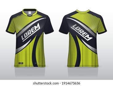jersey sport shirt template design for running Sport, 
basket ball, soccer uniform in front view, back view. Shirt mock up Vector,
design very simple and easy to custom