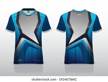 jersey sport shirt template design for running Sport, 
basket ball, soccer uniform in front view, back view. Shirt mock up Vector,
design very simple and easy to custom