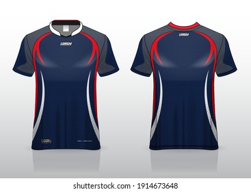 jersey sport shirt template design for running Sport, 
basket ball, soccer uniform in front view, back view. Shirt mock up Vector,
design very simple and easy to custom