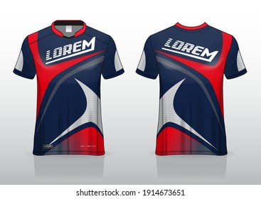 jersey sport shirt template design for running Sport, 
basket ball, soccer uniform in front view, back view. Shirt mock up Vector,
design very simple and easy to custom