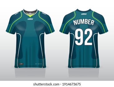 jersey sport shirt template design for running Sport, 
basket ball, soccer uniform in front view, back view. Shirt mock up Vector,
design very simple and easy to custom