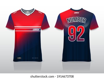 jersey sport shirt template design for running Sport, 
basket ball, soccer uniform in front view, back view. Shirt mock up Vector,
design very simple and easy to custom