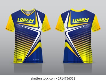 jersey sport shirt template design for running Sport, 
basket ball, soccer uniform in front view, back view. Shirt mock up Vector,
design very simple and easy to custom