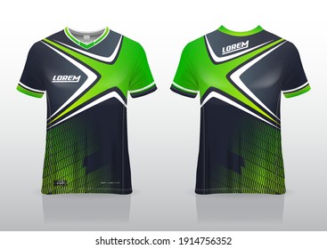jersey sport shirt template design for running Sport, 
basket ball, soccer uniform in front view, back view. Shirt mock up Vector,
design very simple and easy to custom