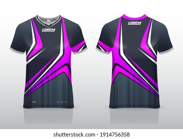 jersey sport shirt template design for running Sport, 
basket ball, soccer uniform in front view, back view. Shirt mock up Vector,
design very simple and easy to custom