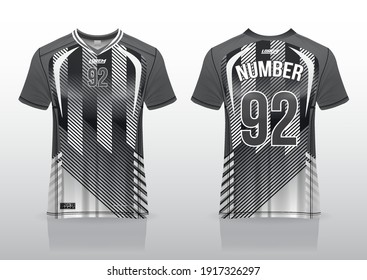 jersey sport shirt template design for soccer Sport, basket ball, running uniform in front view,
back view. Shirt mockup Vector, design very simple and easy to custom