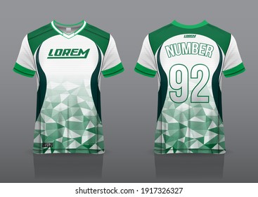 jersey sport shirt template design for soccer Sport, basket ball, running uniform in front view,
back view. Shirt mockup Vector, design very simple and easy to custom