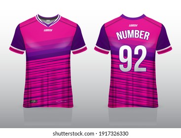 jersey sport shirt template design for soccer Sport, basket ball, running uniform in front view,
back view. Shirt mockup Vector, design very simple and easy to custom