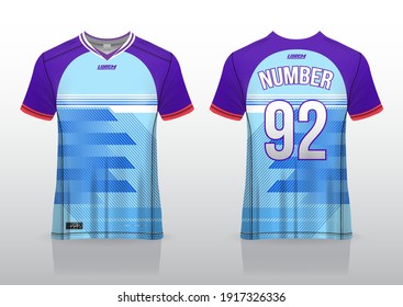 jersey sport shirt template design for soccer Sport, basket ball, running uniform in front view,
back view. Shirt mockup Vector, design very simple and easy to custom