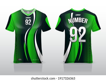 jersey sport shirt template design for soccer Sport, basket ball, running uniform in front view,
back view. Shirt mockup Vector, design very simple and easy to custom