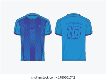 Jersey sport shirt template design for running Sport, basket ball, soccer uniform in front view, back view. Shirt mock up Vector, design very simple and easy to custom