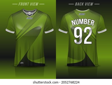 jersey sport shirt template design for soccer sport, basket ball, running uniform in front view, back view. Shirt mock up Vector, design very simple and easy to custom