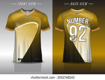 jersey sport shirt template design for soccer sport, basket ball, running uniform in front view, back view. Shirt mock up Vector, design very simple and easy to custom