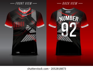 jersey sport shirt template design for soccer sport, basket ball, running uniform in front view, back view. Shirt mock up Vector, design very simple and easy to custom