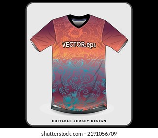 jersey sport shirt template design for soccer Sport, basket ball, running uniform in front view, Shirt  mockup Vector, design very simple and easy to custom