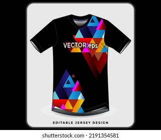 jersey sport shirt template design for soccer Sport, basket ball, running uniform in front view, Shirt  mockup Vector, design very simple and easy to custom