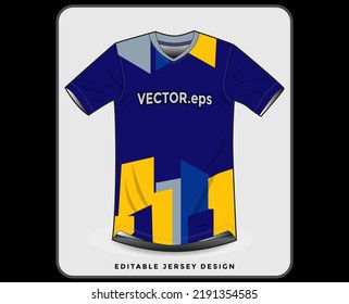 jersey sport shirt template design for soccer Sport, basket ball, running uniform in front view, Shirt  mockup Vector, design very simple and easy to custom