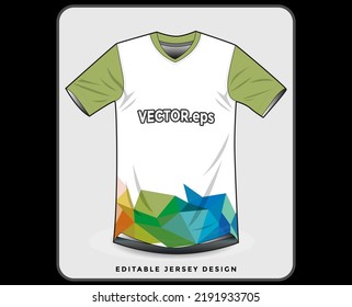 jersey sport shirt template design for soccer Sport, basket ball, running uniform in front view, Shirt  mockup Vector, design very simple and easy to custom